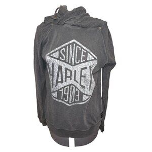 Harley-Davidson Gray‎ Pullover Hoodie Since 1903 Graphic Womens M